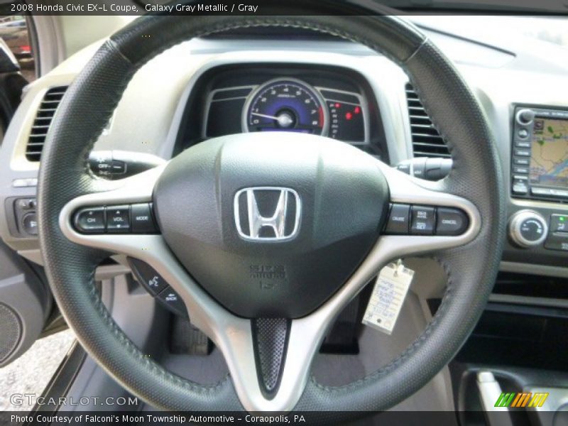 Galaxy Gray Metallic / Gray 2008 Honda Civic EX-L Coupe