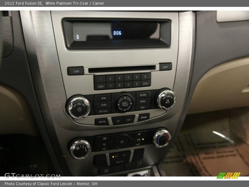 White Platinum Tri-Coat / Camel 2012 Ford Fusion SE