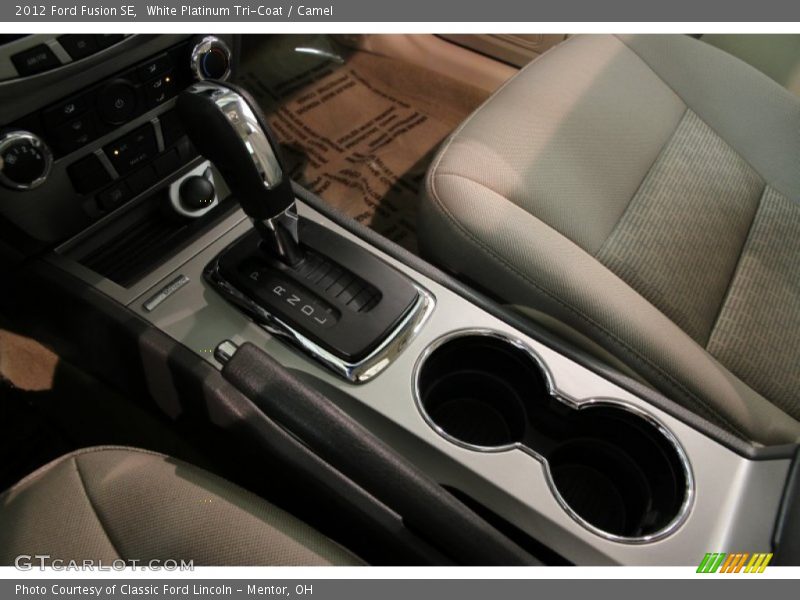 White Platinum Tri-Coat / Camel 2012 Ford Fusion SE