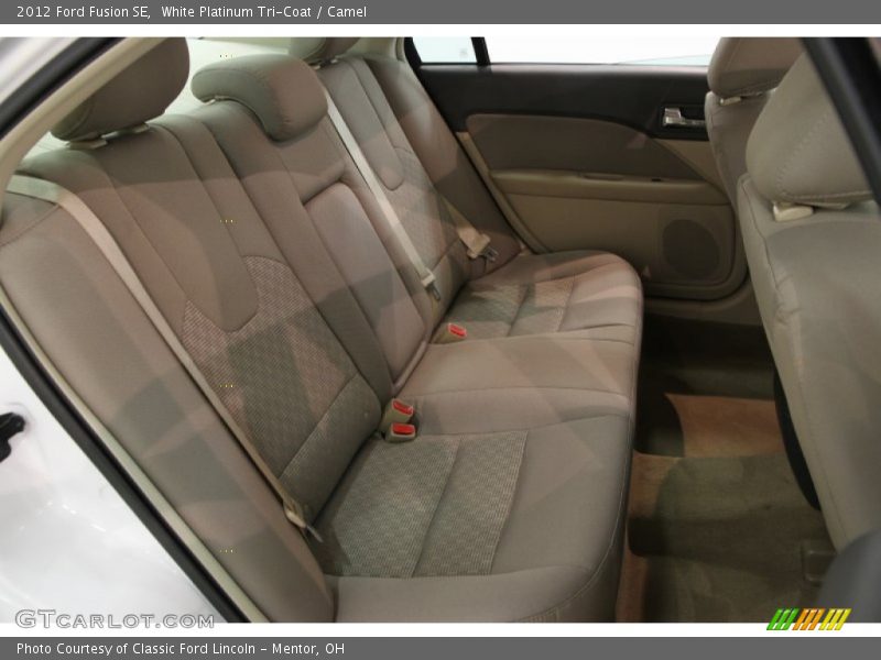 White Platinum Tri-Coat / Camel 2012 Ford Fusion SE