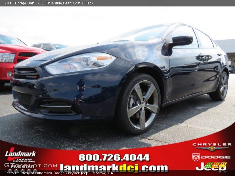 True Blue Pearl Coat / Black 2013 Dodge Dart SXT