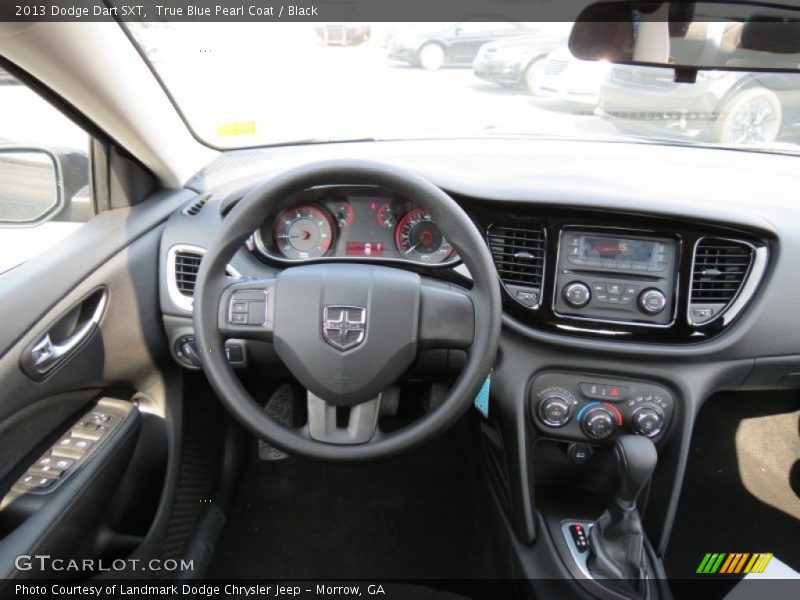 True Blue Pearl Coat / Black 2013 Dodge Dart SXT