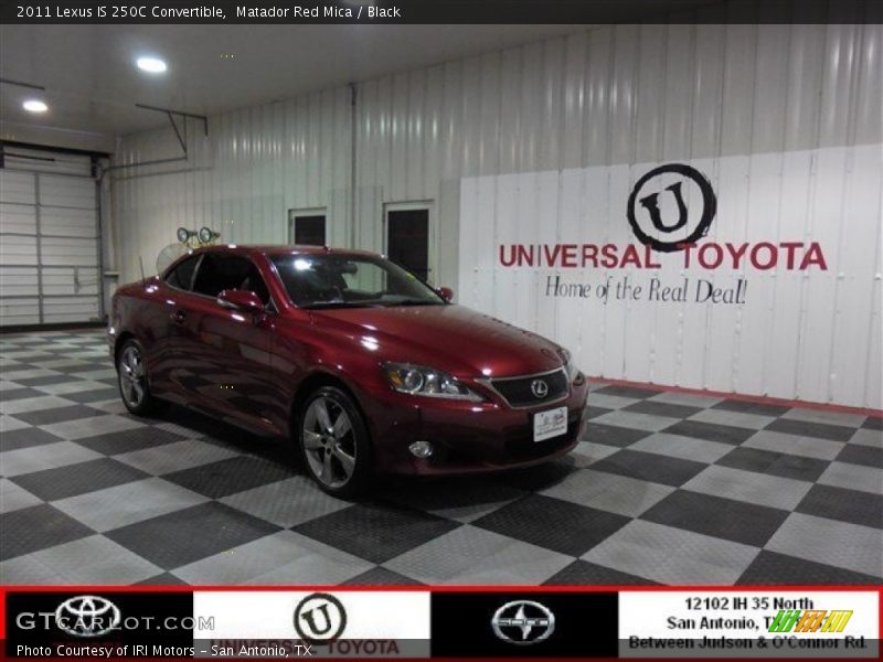 Matador Red Mica / Black 2011 Lexus IS 250C Convertible