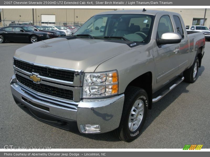 Silver Birch Metallic / Light Titanium/Dark Titanium 2007 Chevrolet Silverado 2500HD LTZ Extended Cab 4x4