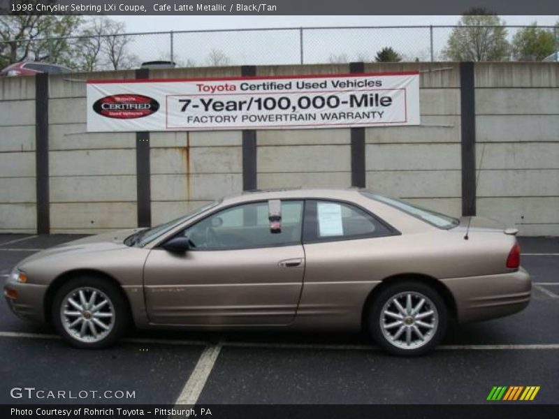 Cafe Latte Metallic / Black/Tan 1998 Chrysler Sebring LXi Coupe