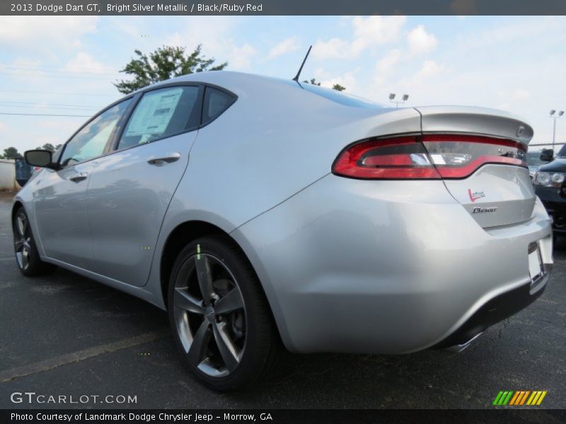 Bright Silver Metallic / Black/Ruby Red 2013 Dodge Dart GT