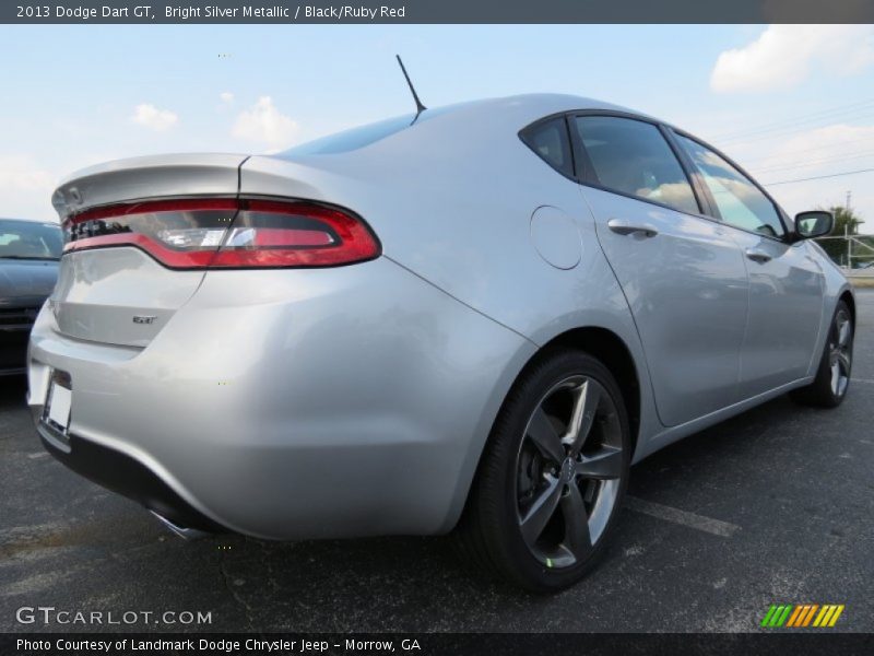 Bright Silver Metallic / Black/Ruby Red 2013 Dodge Dart GT