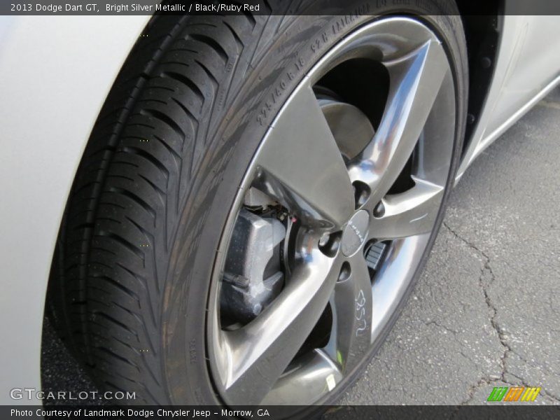 Bright Silver Metallic / Black/Ruby Red 2013 Dodge Dart GT