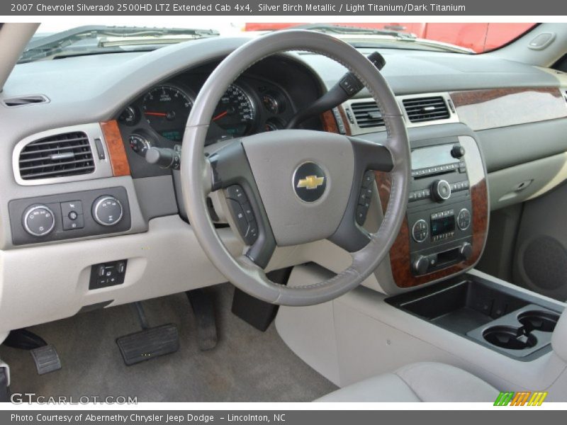 Silver Birch Metallic / Light Titanium/Dark Titanium 2007 Chevrolet Silverado 2500HD LTZ Extended Cab 4x4