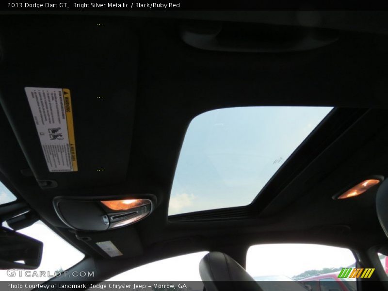 Bright Silver Metallic / Black/Ruby Red 2013 Dodge Dart GT