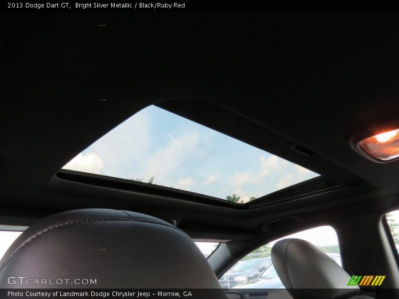 Bright Silver Metallic / Black/Ruby Red 2013 Dodge Dart GT