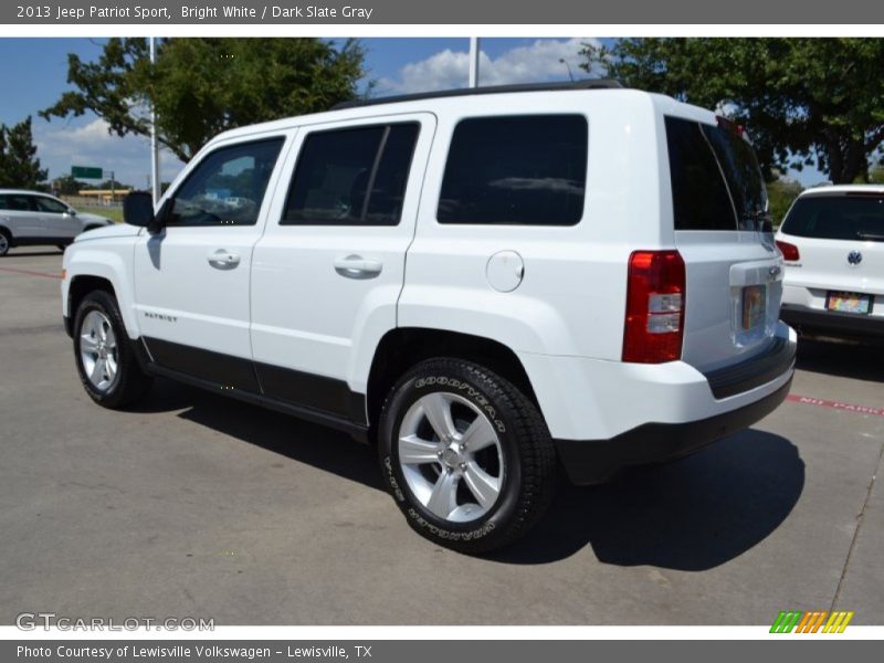 Bright White / Dark Slate Gray 2013 Jeep Patriot Sport