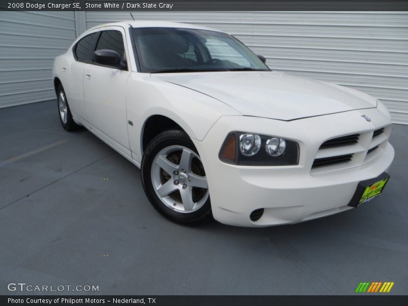 Stone White / Dark Slate Gray 2008 Dodge Charger SE