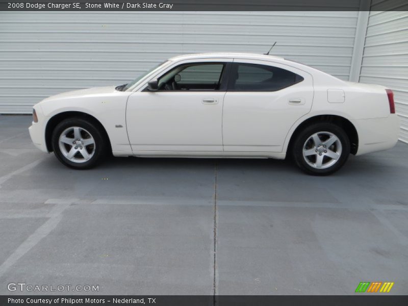 Stone White / Dark Slate Gray 2008 Dodge Charger SE