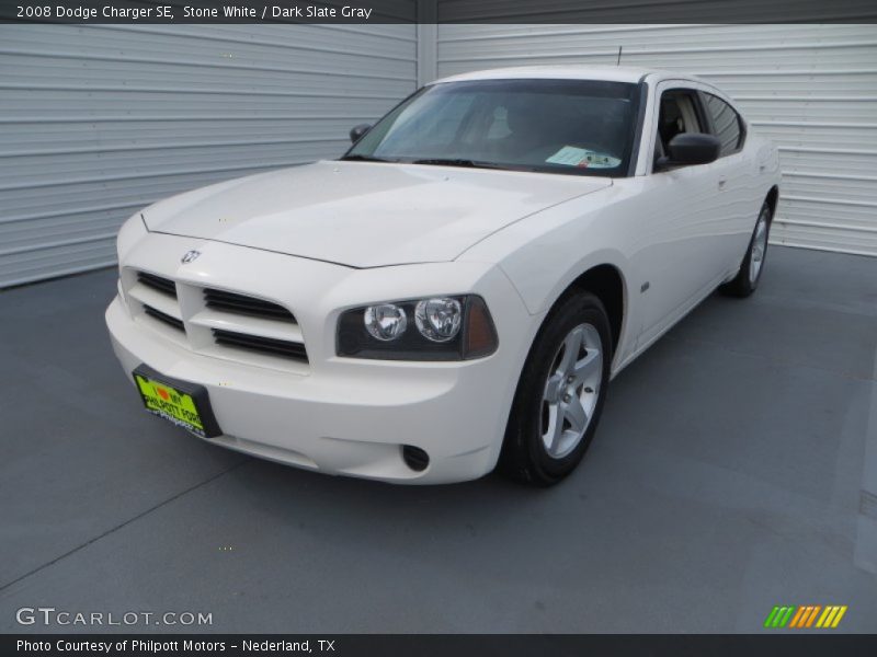 Stone White / Dark Slate Gray 2008 Dodge Charger SE
