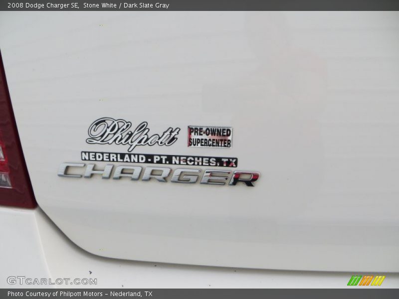 Stone White / Dark Slate Gray 2008 Dodge Charger SE