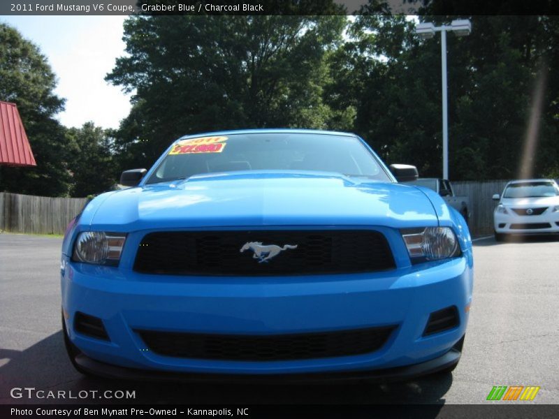 Grabber Blue / Charcoal Black 2011 Ford Mustang V6 Coupe