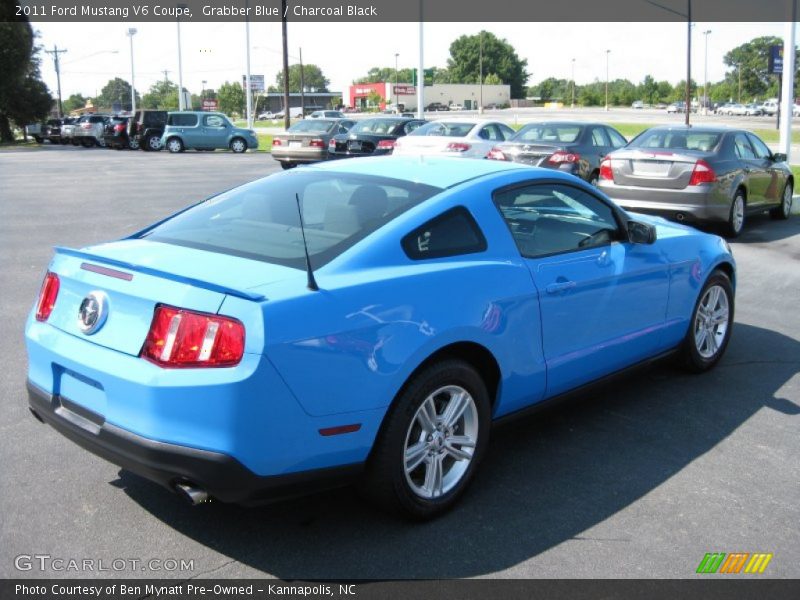 Grabber Blue / Charcoal Black 2011 Ford Mustang V6 Coupe