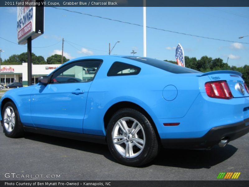 Grabber Blue / Charcoal Black 2011 Ford Mustang V6 Coupe