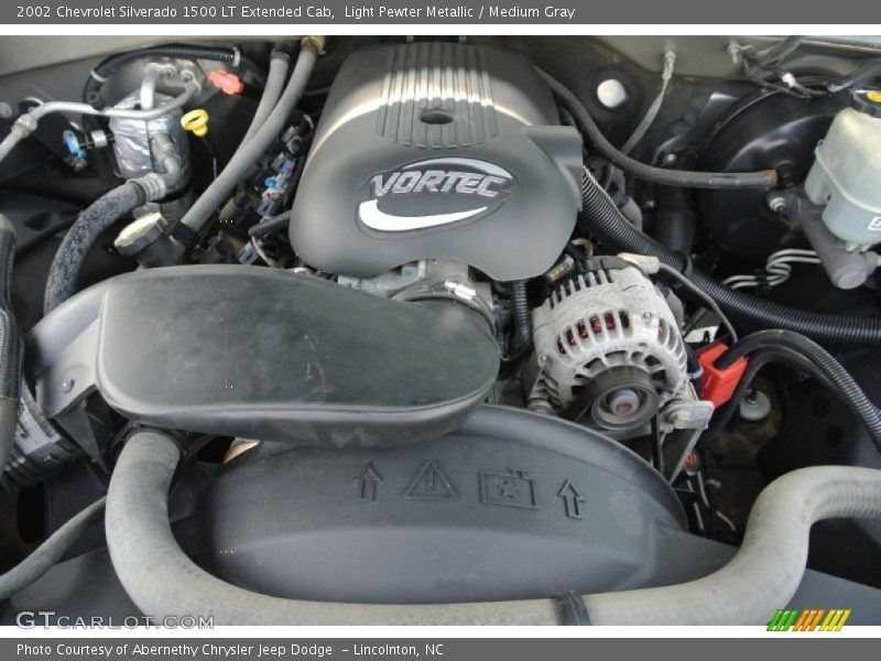 Light Pewter Metallic / Medium Gray 2002 Chevrolet Silverado 1500 LT Extended Cab