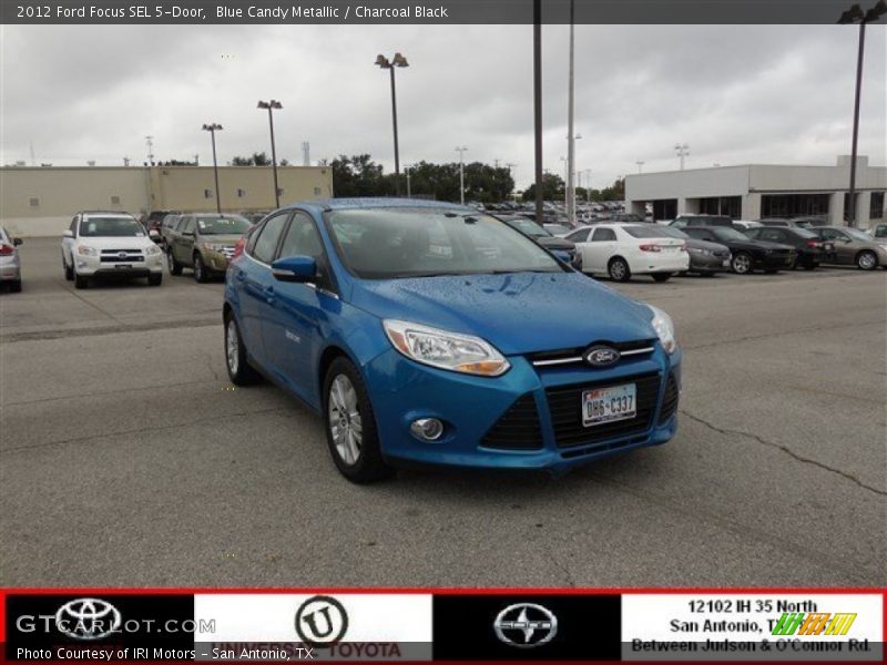 Blue Candy Metallic / Charcoal Black 2012 Ford Focus SEL 5-Door
