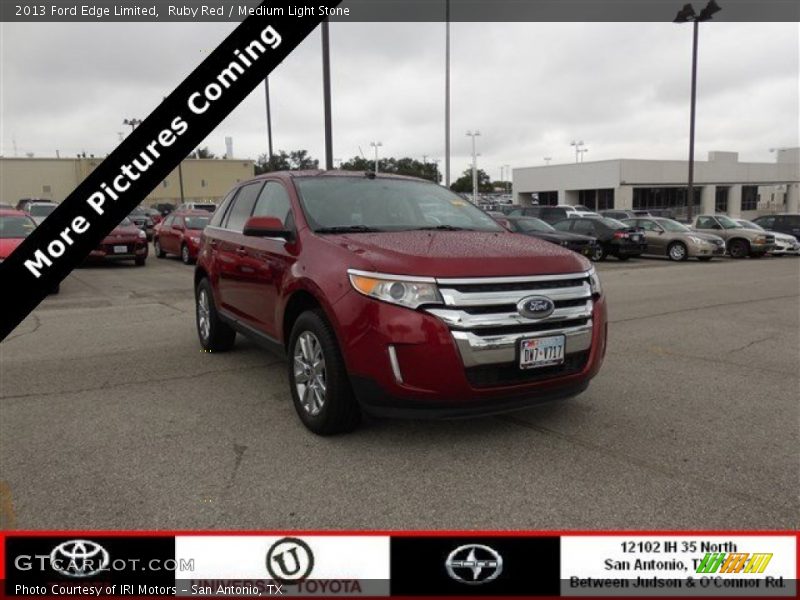 Ruby Red / Medium Light Stone 2013 Ford Edge Limited