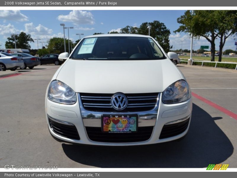 Campanella White / Pure Beige 2008 Volkswagen Jetta SE Sedan