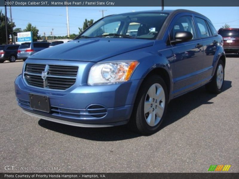 Marine Blue Pearl / Pastel Slate Gray 2007 Dodge Caliber SXT