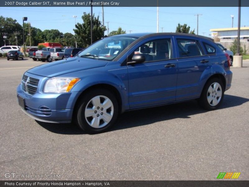 Marine Blue Pearl / Pastel Slate Gray 2007 Dodge Caliber SXT