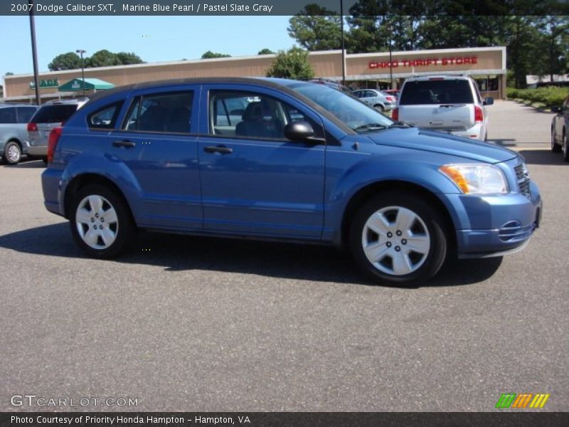 Marine Blue Pearl / Pastel Slate Gray 2007 Dodge Caliber SXT