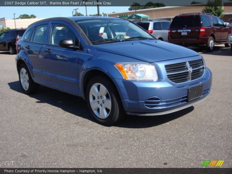 Marine Blue Pearl / Pastel Slate Gray 2007 Dodge Caliber SXT
