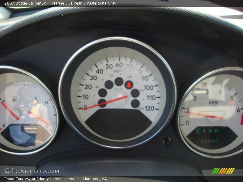 Marine Blue Pearl / Pastel Slate Gray 2007 Dodge Caliber SXT