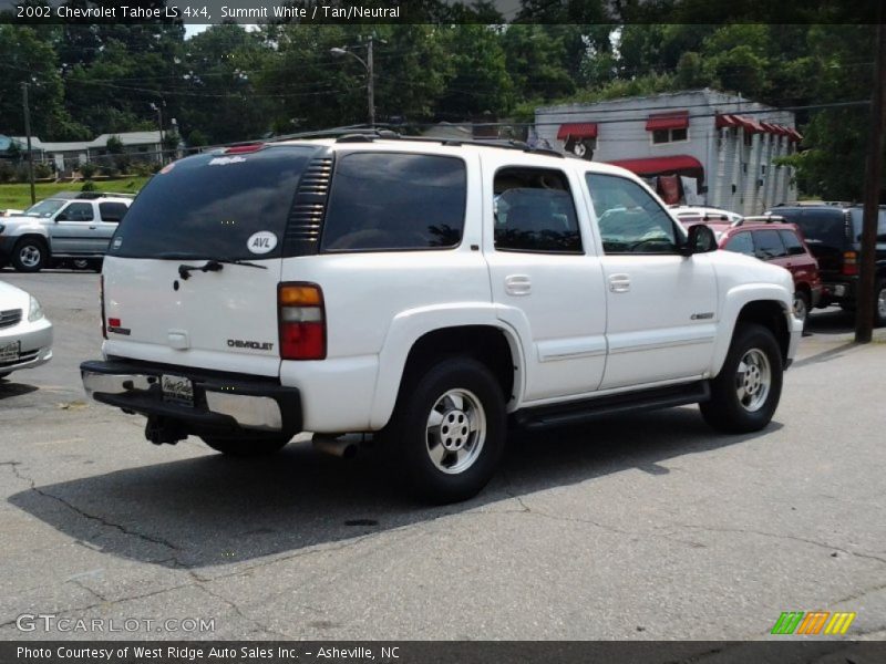 Summit White / Tan/Neutral 2002 Chevrolet Tahoe LS 4x4