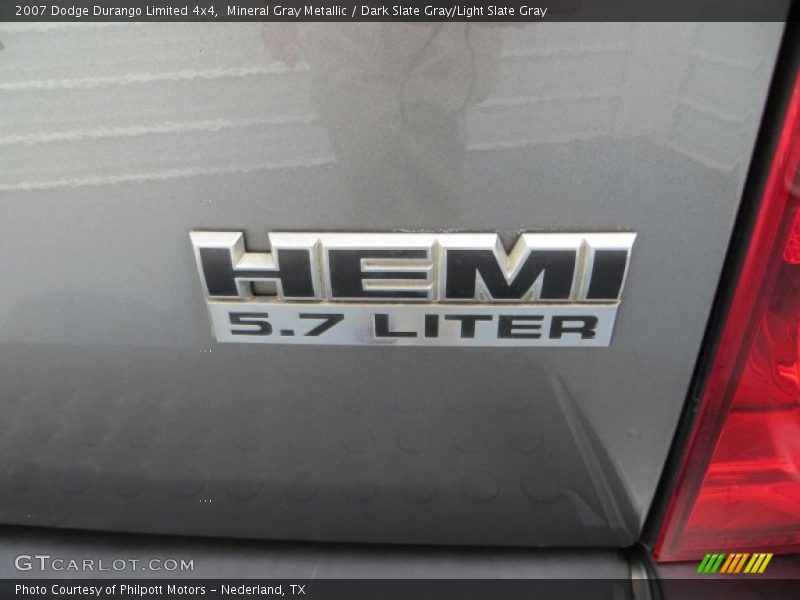 Mineral Gray Metallic / Dark Slate Gray/Light Slate Gray 2007 Dodge Durango Limited 4x4