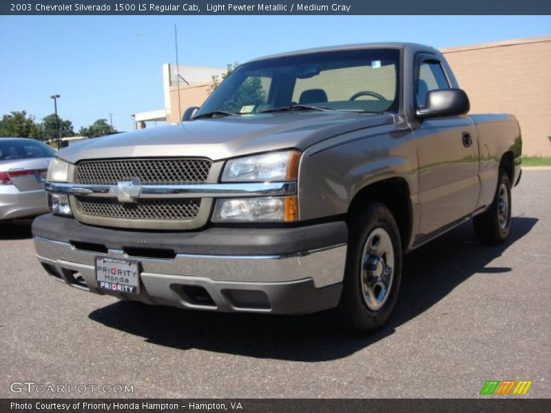 Light Pewter Metallic / Medium Gray 2003 Chevrolet Silverado 1500 LS Regular Cab