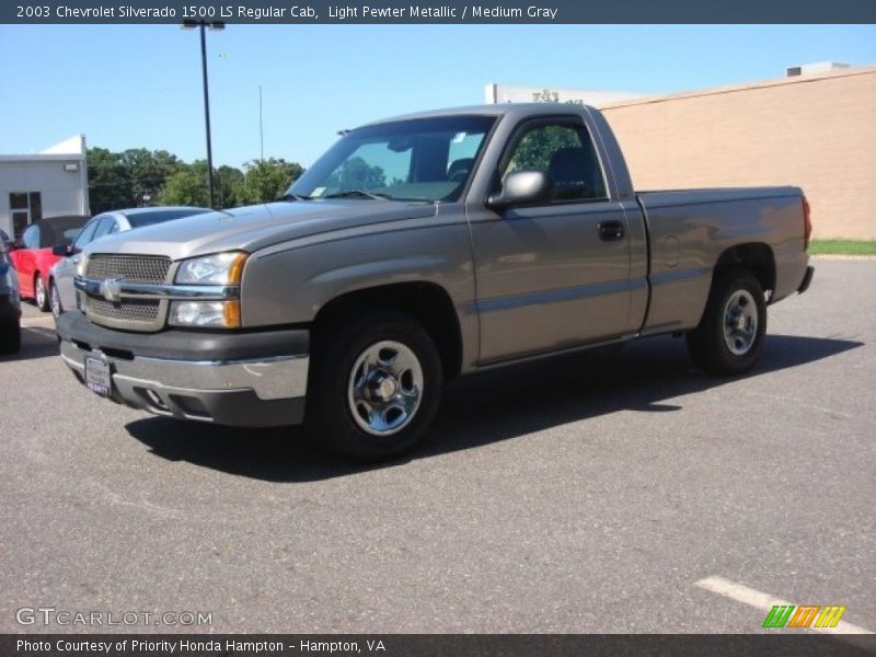 Light Pewter Metallic / Medium Gray 2003 Chevrolet Silverado 1500 LS Regular Cab