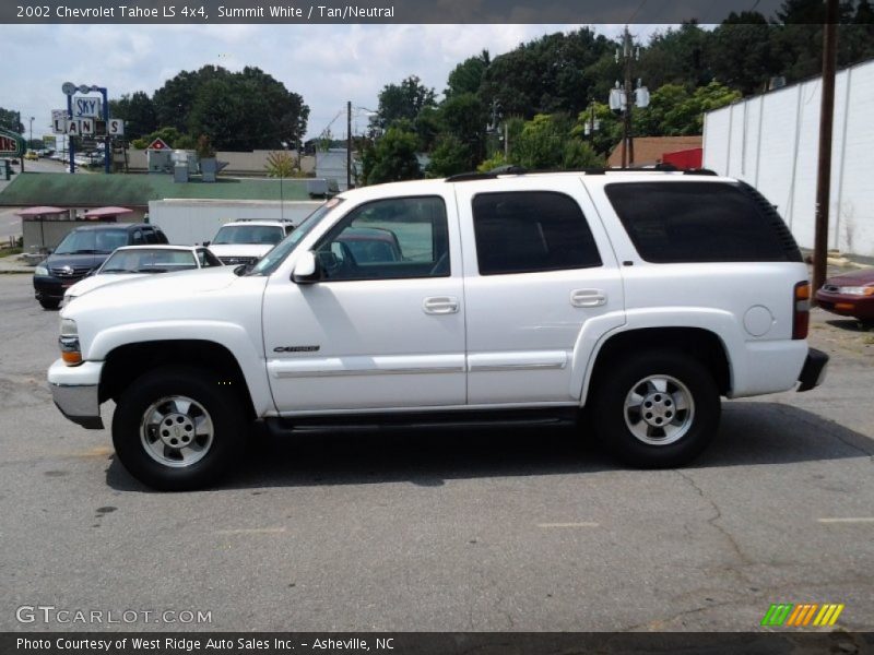 Summit White / Tan/Neutral 2002 Chevrolet Tahoe LS 4x4