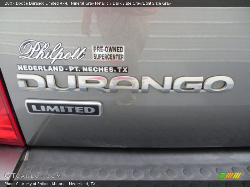 Mineral Gray Metallic / Dark Slate Gray/Light Slate Gray 2007 Dodge Durango Limited 4x4