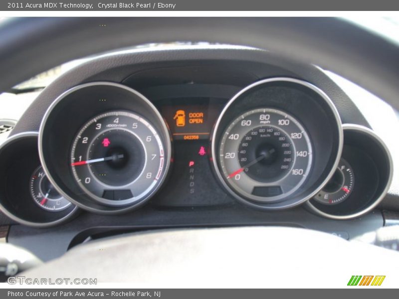 Crystal Black Pearl / Ebony 2011 Acura MDX Technology
