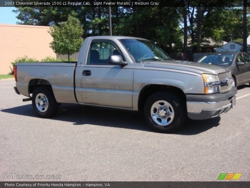 Light Pewter Metallic / Medium Gray 2003 Chevrolet Silverado 1500 LS Regular Cab