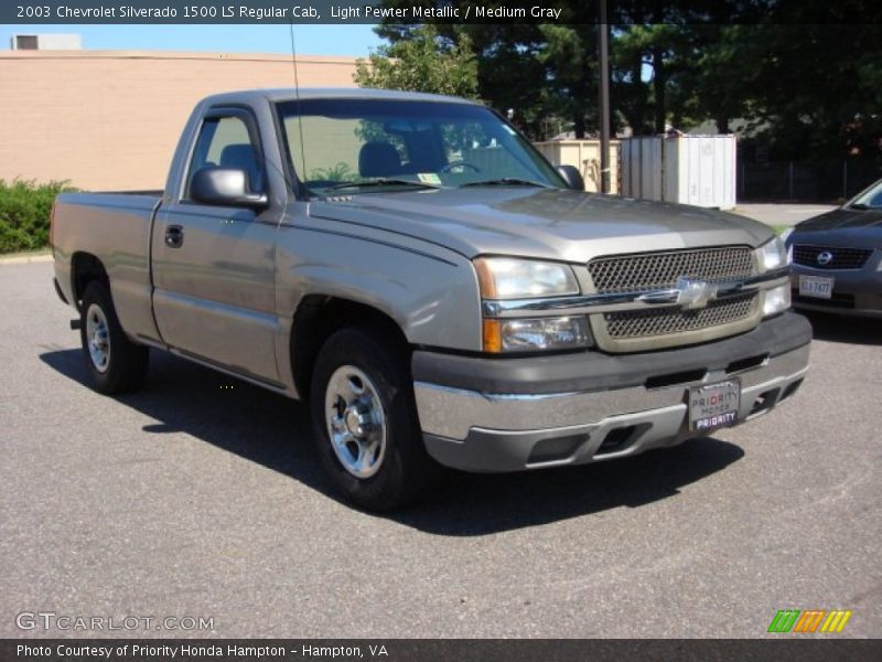 Light Pewter Metallic / Medium Gray 2003 Chevrolet Silverado 1500 LS Regular Cab