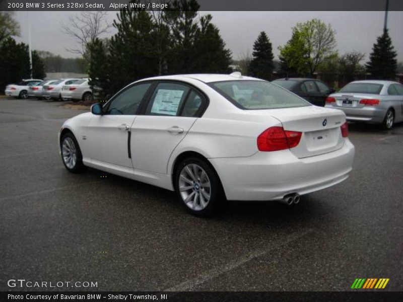 Alpine White / Beige 2009 BMW 3 Series 328xi Sedan