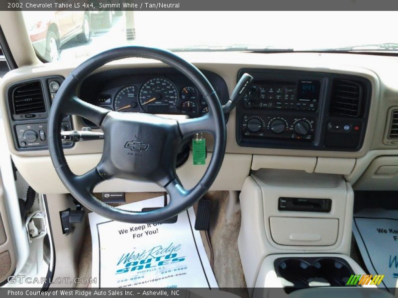Summit White / Tan/Neutral 2002 Chevrolet Tahoe LS 4x4