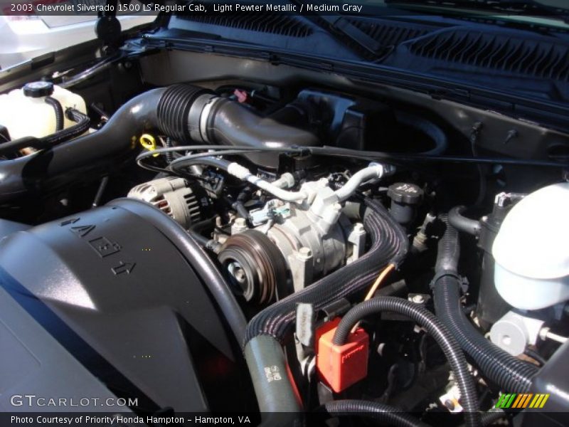 Light Pewter Metallic / Medium Gray 2003 Chevrolet Silverado 1500 LS Regular Cab