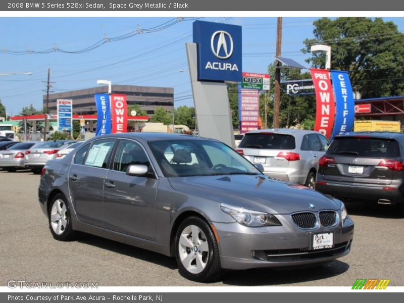 Space Grey Metallic / Black 2008 BMW 5 Series 528xi Sedan