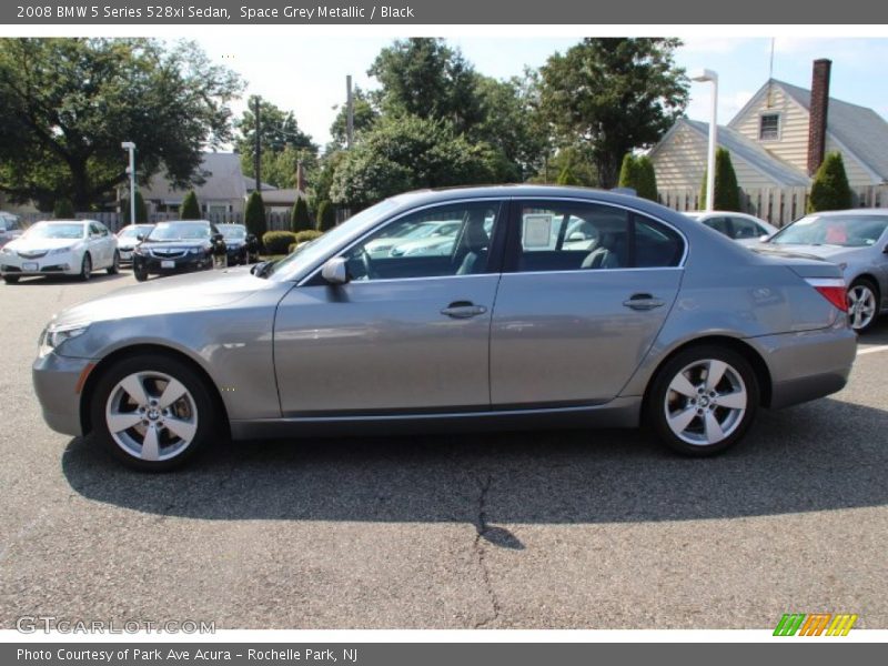 Space Grey Metallic / Black 2008 BMW 5 Series 528xi Sedan