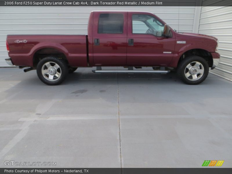 Dark Toreador Red Metallic / Medium Flint 2006 Ford F250 Super Duty Lariat Crew Cab 4x4