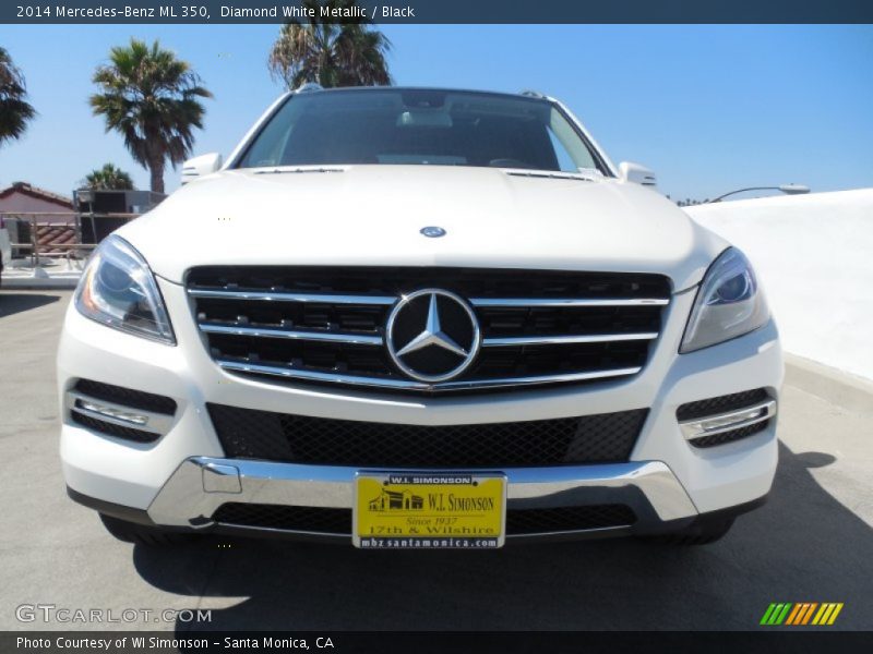 Diamond White Metallic / Black 2014 Mercedes-Benz ML 350