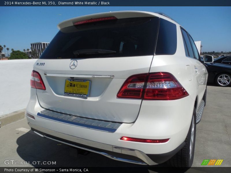 Diamond White Metallic / Black 2014 Mercedes-Benz ML 350