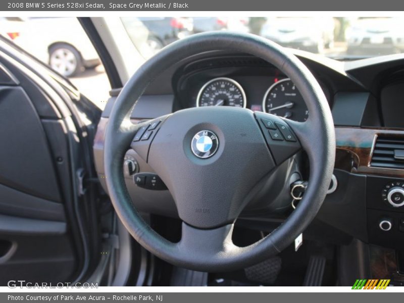 Space Grey Metallic / Black 2008 BMW 5 Series 528xi Sedan